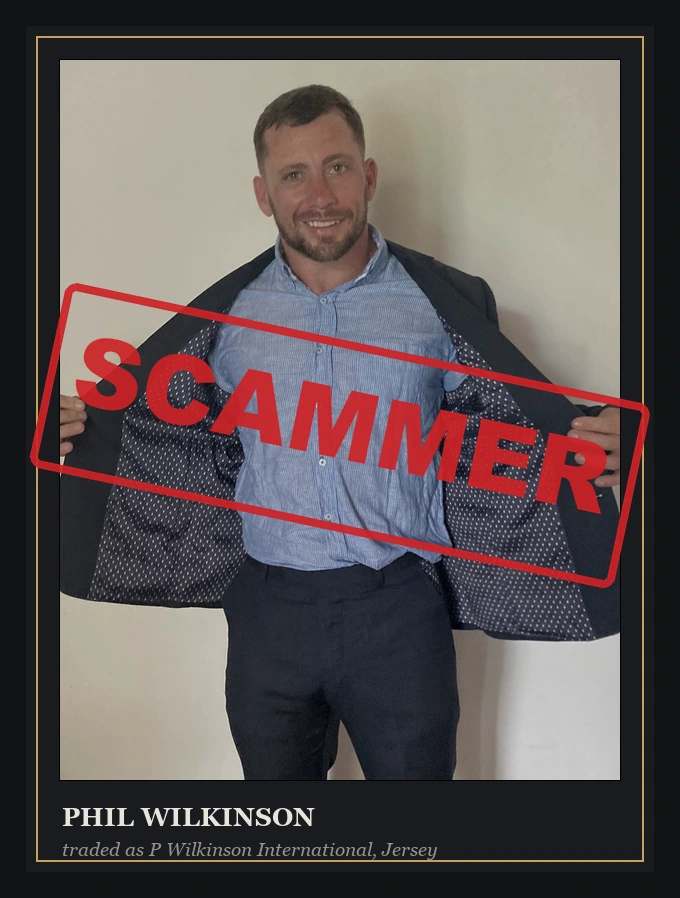 Phil Wilkinson, who traded as P Wilkinson International in Jersey, photographed in a suit